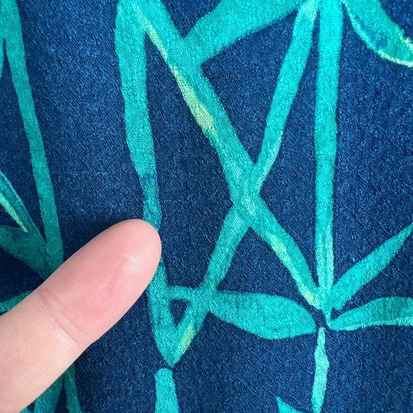 Lilly Pulitzer Top XS Blue Button Up V-Neck Long Sleeve Tropical Elsa - Picture 7 of 14